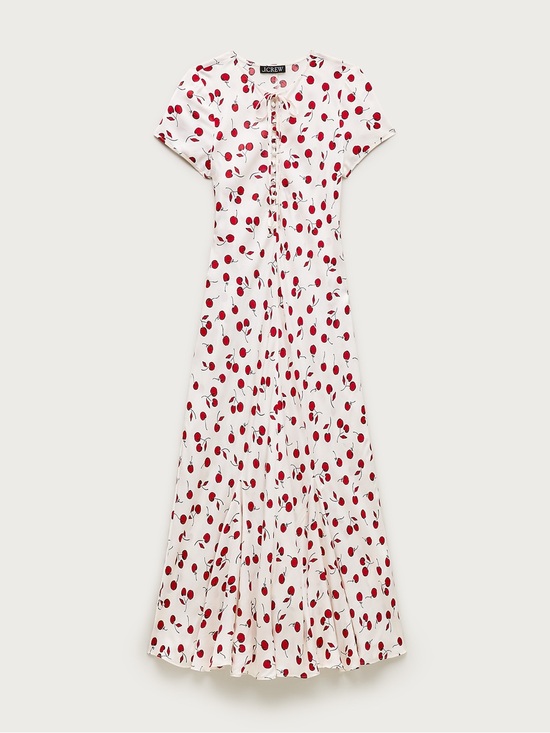 J. Crew Dresses & Skirts - NWOT J. Crew White Maxi Dress with Red Cherry Print